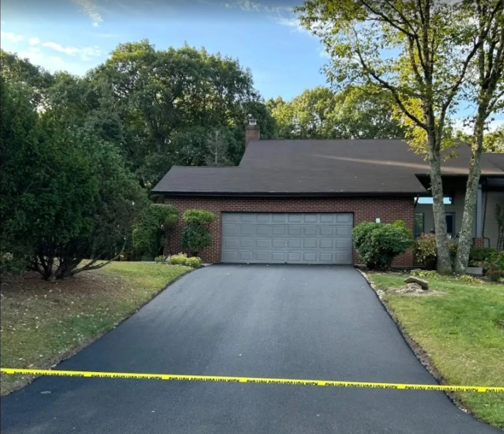 New asphalt driveway installation at a Baltimore County home